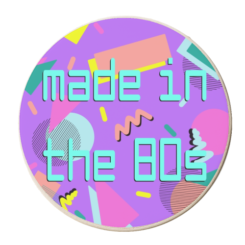 Made in the eighties print - personalised beer coaster by The Girl Next Draw