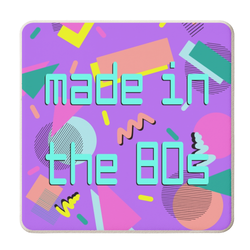 Made in the eighties print - personalised beer coaster by The Girl Next Draw