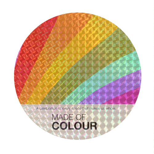 MADE OF COLOUR • Pride Swatch Rainbow Art Print - Circle Sticker by Dominique Vari