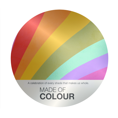 MADE OF COLOUR • Pride Swatch Rainbow Art Print - Circle Sticker by Dominique Vari