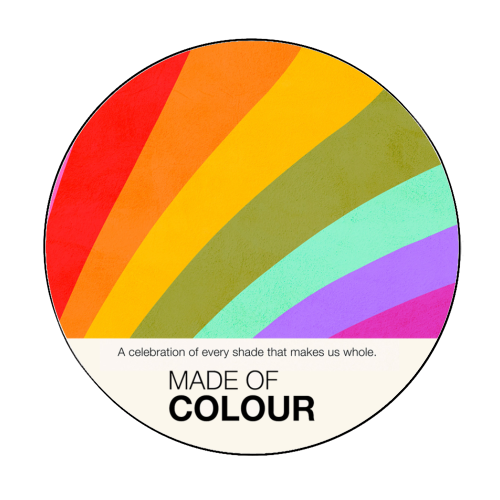 MADE OF COLOUR • Pride Swatch Rainbow Art Print - Circle Sticker by Dominique Vari