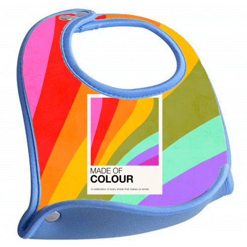 MADE OF COLOUR • Pride Swatch Rainbow Art Print - feeding bib by Dominique Vari