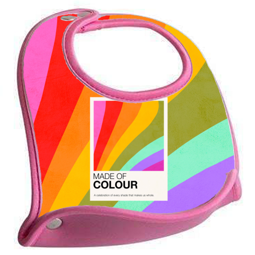 MADE OF COLOUR • Pride Swatch Rainbow Art Print - feeding bib by Dominique Vari