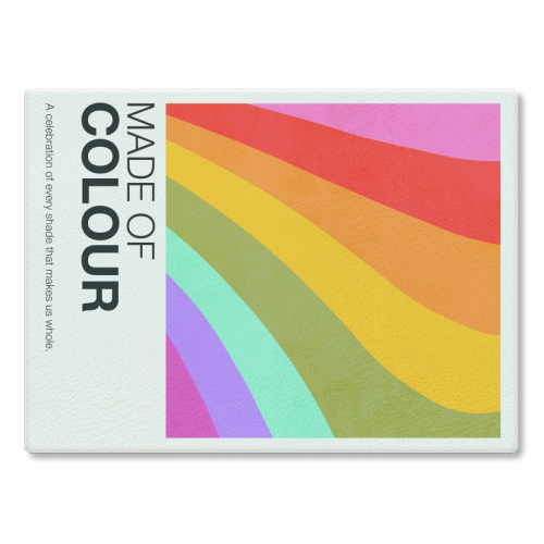 MADE OF COLOUR • Pride Swatch Rainbow Art Print - glass chopping board by Dominique Vari