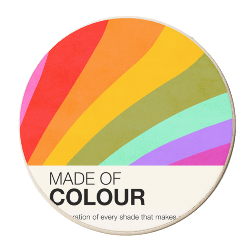 MADE OF COLOUR • Pride Swatch Rainbow Art Print - personalised beer coaster by Dominique Vari