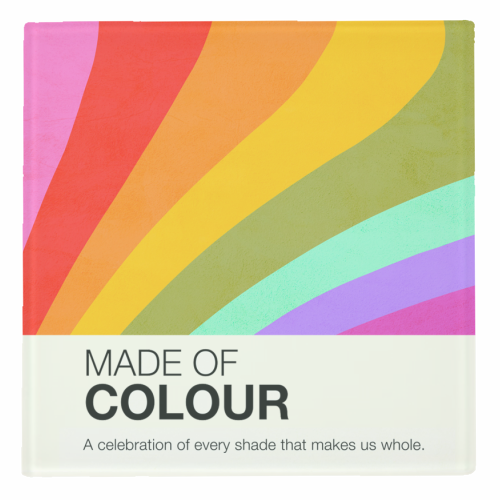 MADE OF COLOUR • Pride Swatch Rainbow Art Print - personalised beer coaster by Dominique Vari