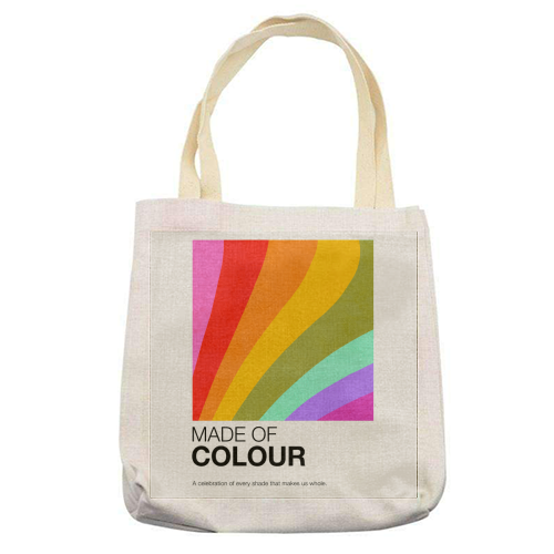 MADE OF COLOUR • Pride Swatch Rainbow Art Print - printed canvas tote bag by Dominique Vari