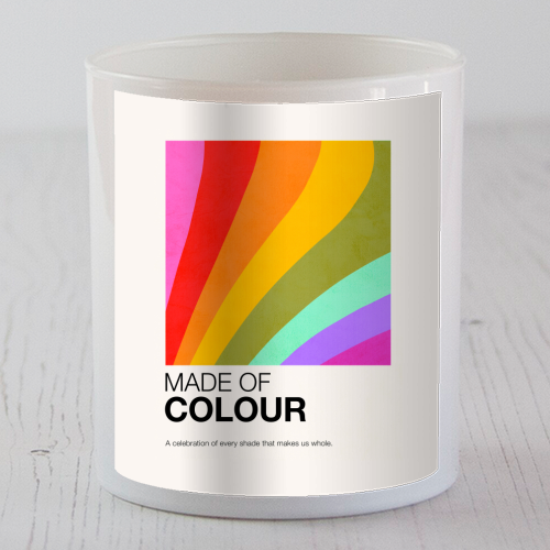 MADE OF COLOUR • Pride Swatch Rainbow Art Print - scented candle by Dominique Vari