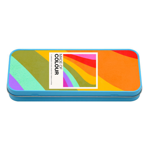 MADE OF COLOUR • Pride Swatch Rainbow Art Print - tin pencil case by Dominique Vari
