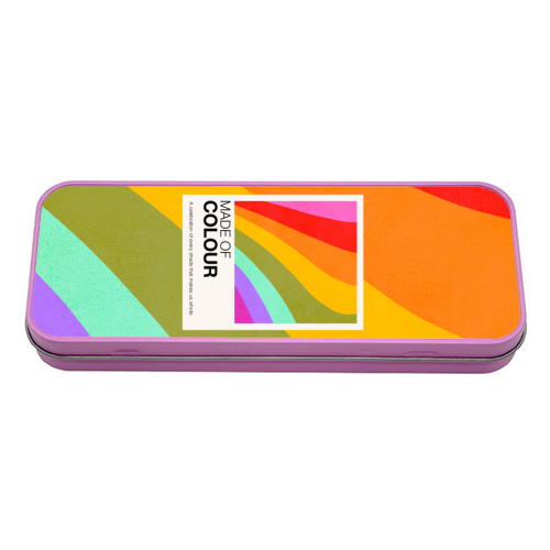 MADE OF COLOUR • Pride Swatch Rainbow Art Print - tin pencil case by Dominique Vari