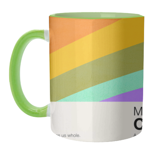 MADE OF COLOUR • Pride Swatch Rainbow Art Print - unique mug by Dominique Vari