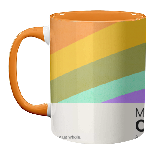 MADE OF COLOUR • Pride Swatch Rainbow Art Print - unique mug by Dominique Vari