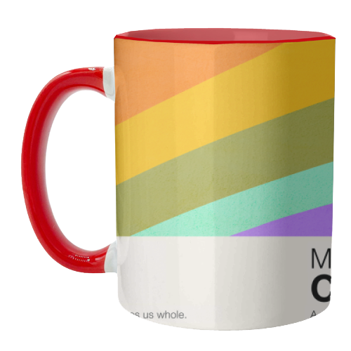 MADE OF COLOUR • Pride Swatch Rainbow Art Print - unique mug by Dominique Vari