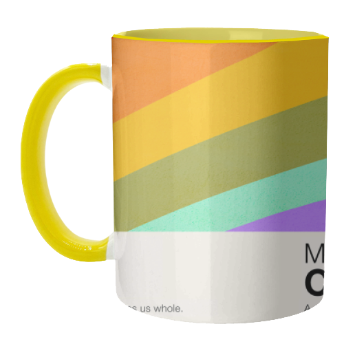MADE OF COLOUR • Pride Swatch Rainbow Art Print - unique mug by Dominique Vari