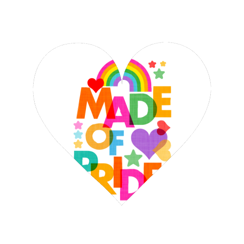 Made of Pride with with Rainbow, Hearts and Stars - Magnet by Dominique Vari