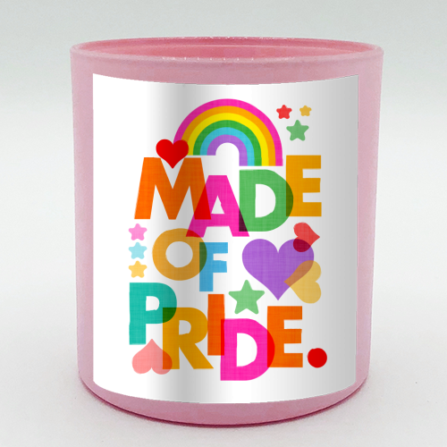 Made of Pride with with Rainbow, Hearts and Stars - scented candle by Dominique Vari