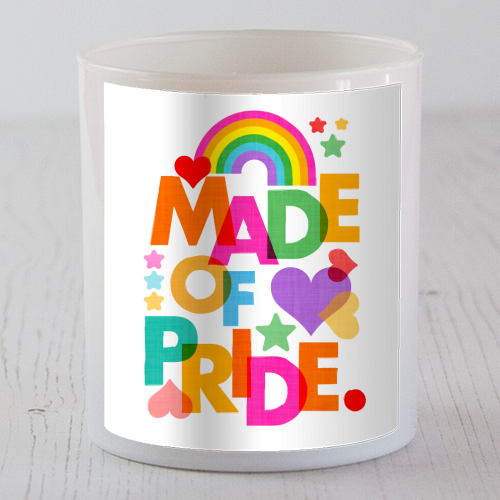 Made of Pride with with Rainbow, Hearts and Stars - scented candle by Dominique Vari