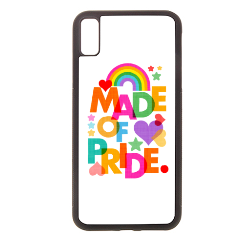 Made of Pride with with Rainbow, Hearts and Stars - stylish phone case by Dominique Vari