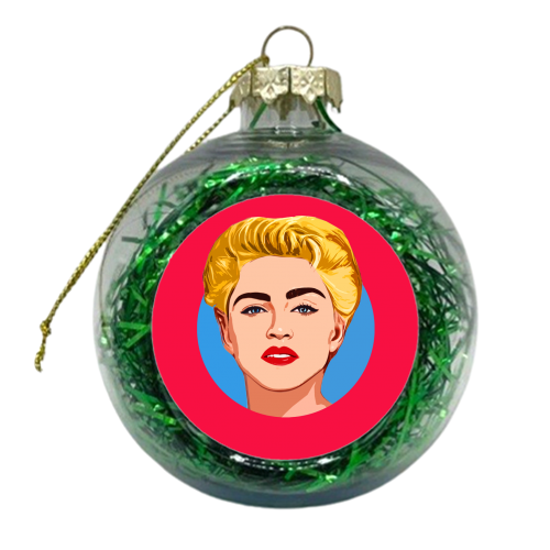Queen of Pop - xmas bauble by DOLLY WOLFE