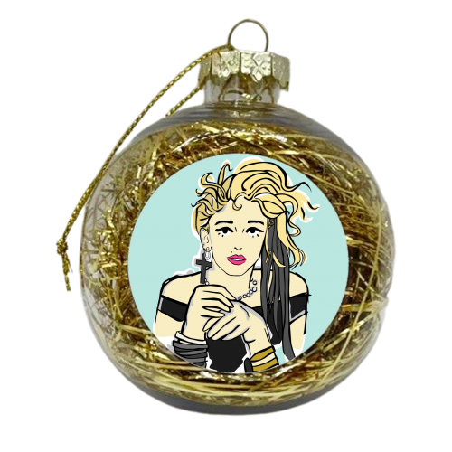 Queen of Pop - xmas bauble by Bec Broomhall