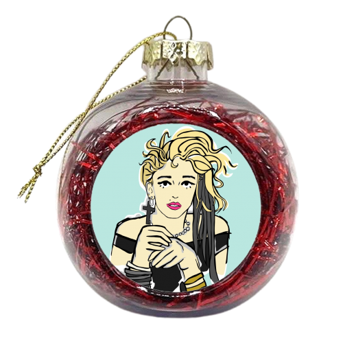 Queen of Pop - xmas bauble by Bec Broomhall