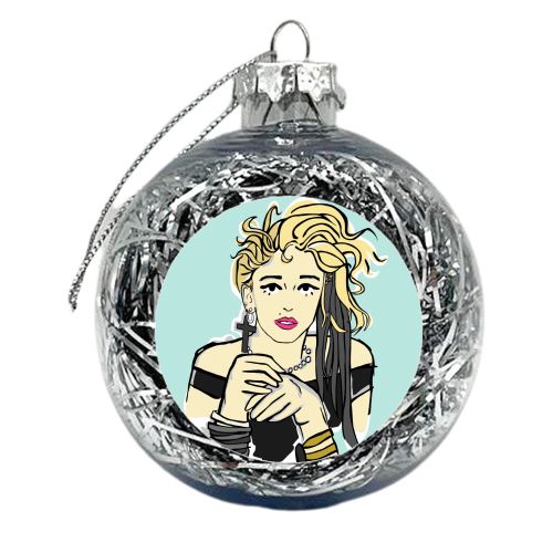 Queen of Pop - xmas bauble by Bec Broomhall