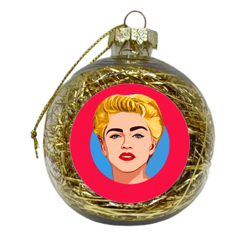 Queen of Pop - xmas bauble by DOLLY WOLFE
