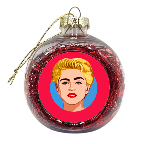 Queen of Pop - xmas bauble by DOLLY WOLFE