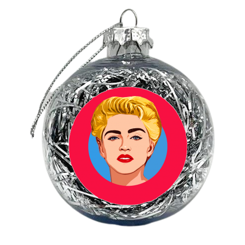 Queen of Pop - xmas bauble by DOLLY WOLFE