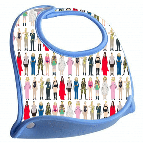 Madonna Fashion - baby feeding bib by Notsniw Art