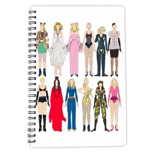 Madonna Fashion - personalised A4, A5, A6 notebook by Notsniw Art