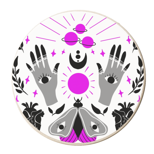 magic moth - personalised beer coaster by haris kavalla