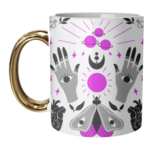 magic moth - unique mug by haris kavalla