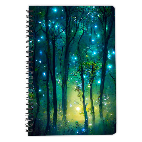 magic starry forest - personalised A4, A5, A6 notebook by haris kavalla