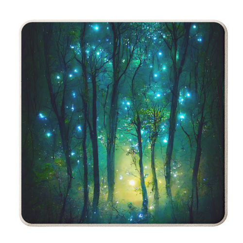 magic starry forest - personalised beer coaster by haris kavalla