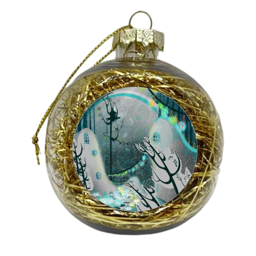 Magical land turns to grey - xmas bauble by Amy Lewis