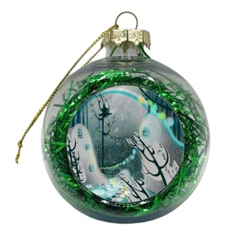 Magical land turns to grey - xmas bauble by Amy Lewis