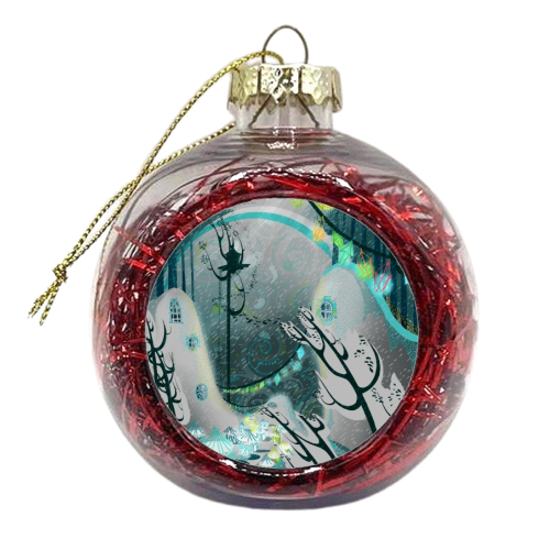 Magical land turns to grey - xmas bauble by Amy Lewis