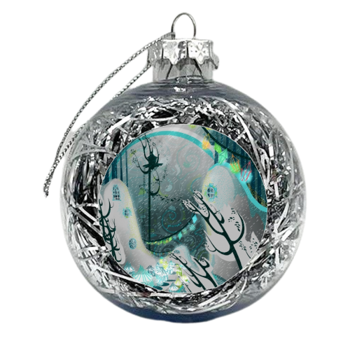 Magical land turns to grey - xmas bauble by Amy Lewis