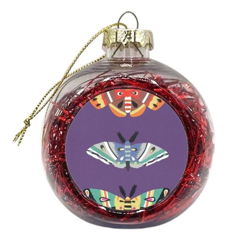 Magical Moths - xmas bauble by Yazmin Brooks