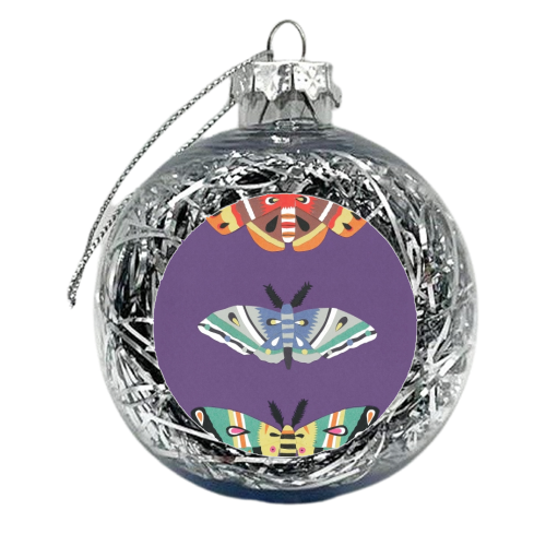 Magical Moths - xmas bauble by Yazmin Brooks
