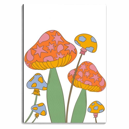 Magical mushrooms - personalised A4, A5, A6 notebook by Lisa Wardle
