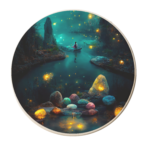 Magical night - personalised beer coaster by haris kavalla