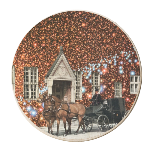 Magical street - personalised beer coaster by Maya Land