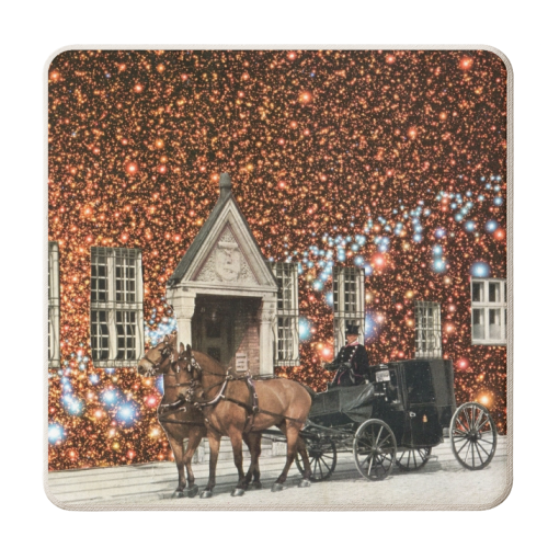 Magical street - personalised beer coaster by Maya Land