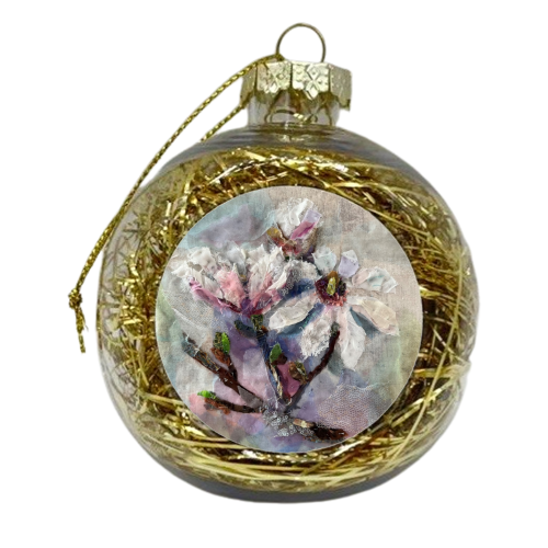 Magnolia - xmas bauble by Barbara Shaw