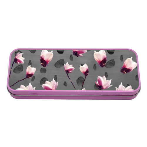 Magnolia Glam #1 #pattern #decor #art - tin pencil case by Anita Bella Jantz