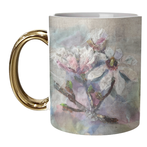 Magnolia - unique mug by Barbara Shaw