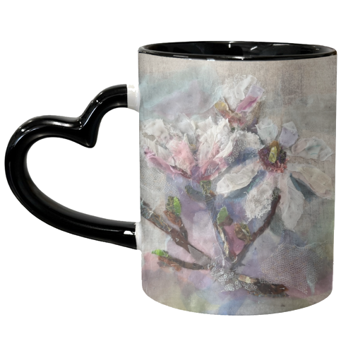 Magnolia - unique mug by Barbara Shaw