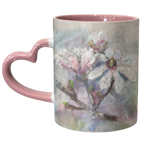 Magnolia - unique mug by Barbara Shaw
